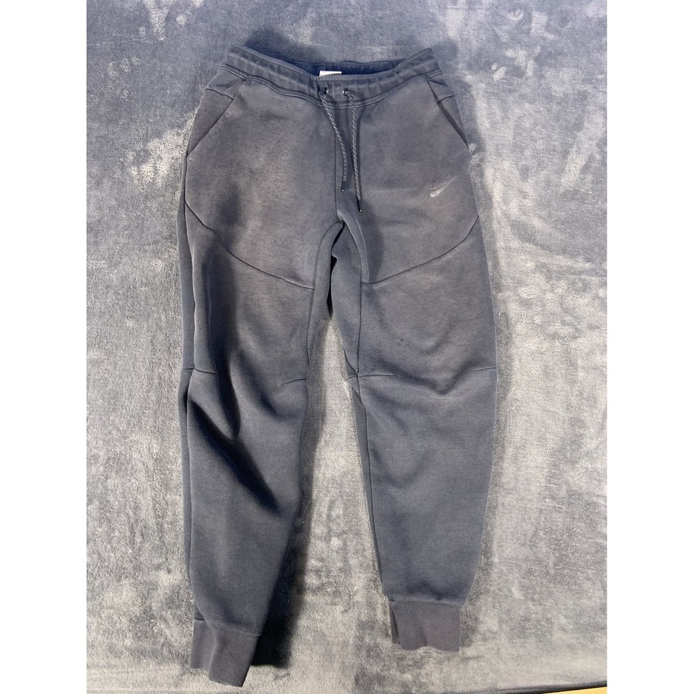 Nike Tech Fleece Joggers Men's Size S Black Tapered Sweatpants Zip Pocket Pants‎